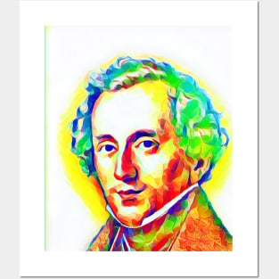 Felix Mendelssohn Colourful Portrait | Felix Mendelssohn Artwork 11 Posters and Art